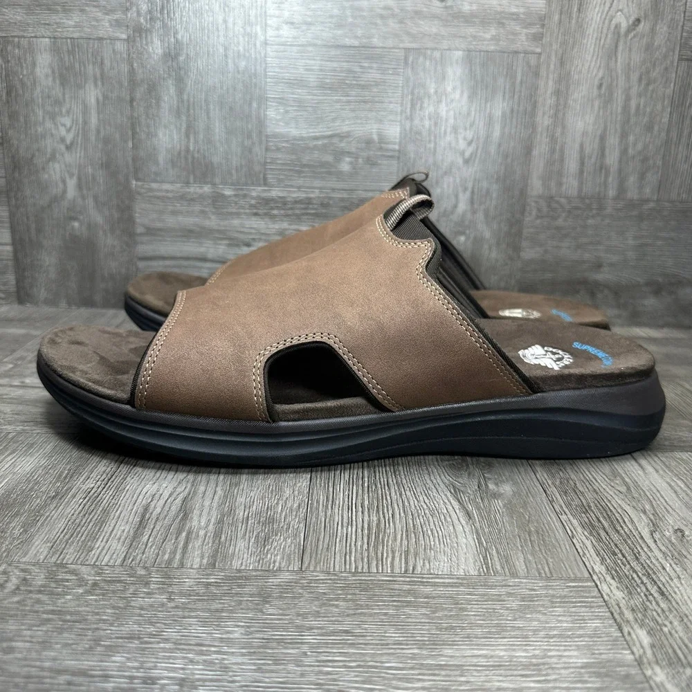 Dockers Slide Sandals Mens 13 Brown Comfort Casual Slip On NEW